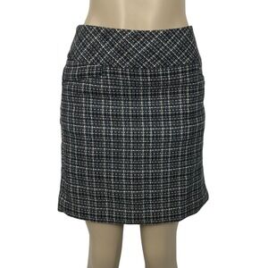Ann Taylor Multicolor Tweed Mini Skirt W/ Pockets Size 6 Preppy Business Career
